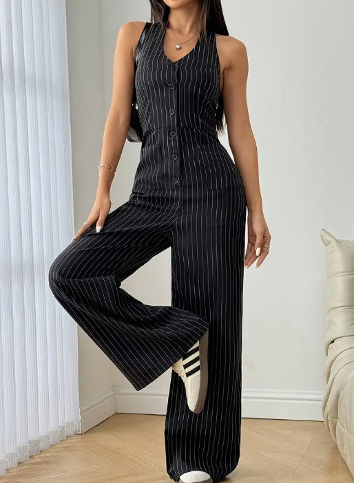 Eleganter Pinstripe Jumpsuit