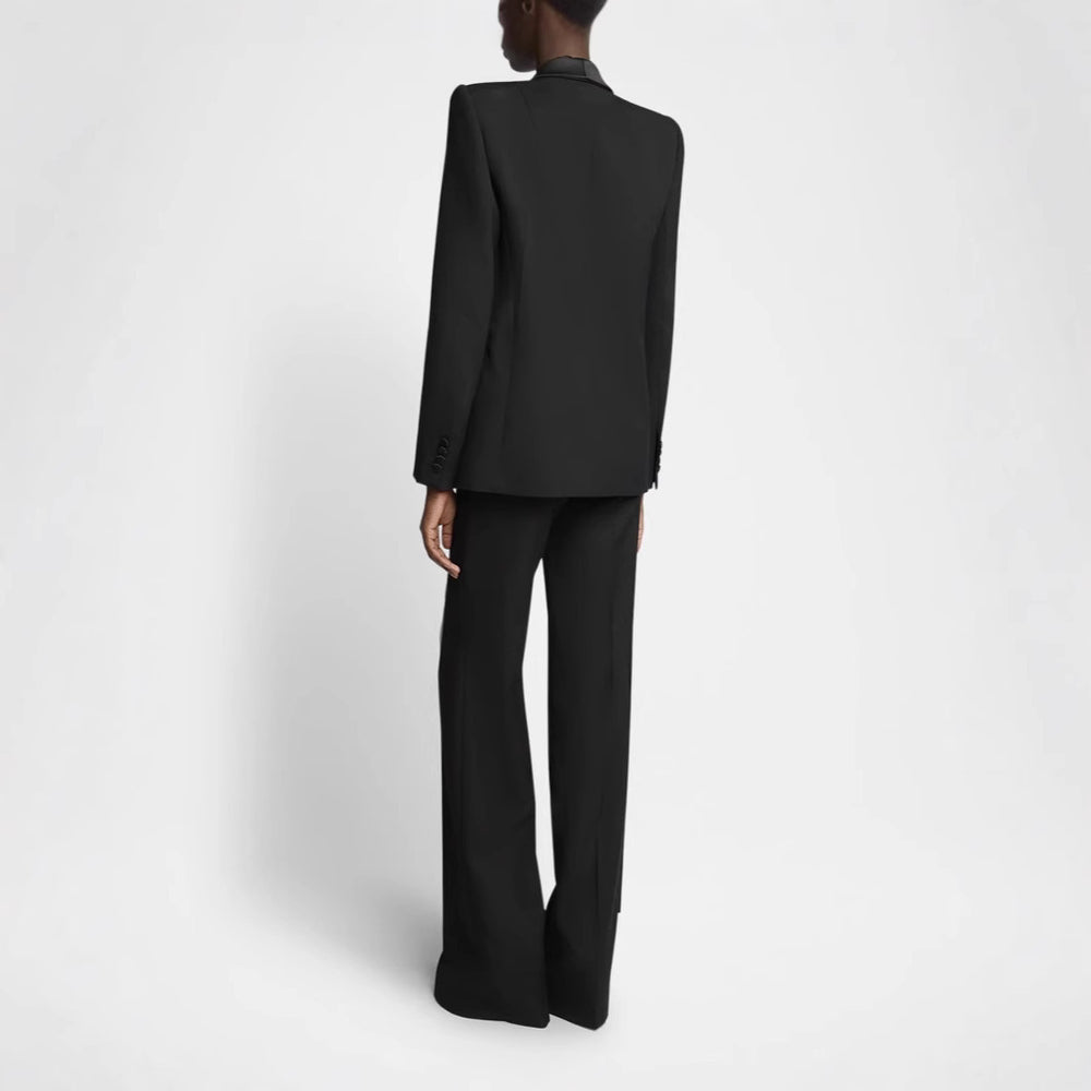 Eleganter Blazer Hosenanzug mit Satinrevers