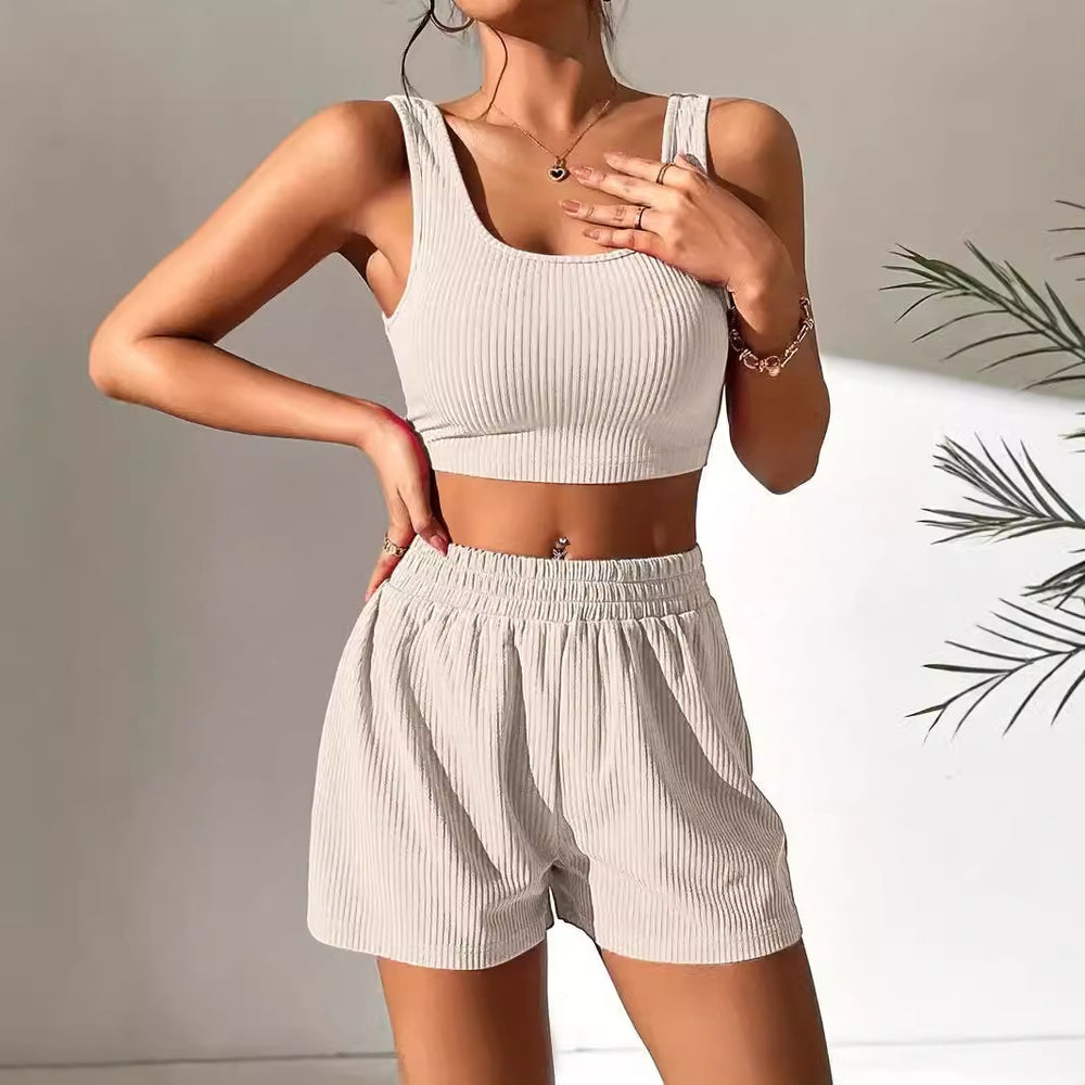 Mode Casual Weste Shorts Set