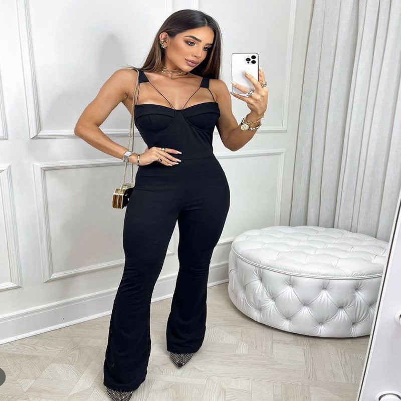 Elegantes Rückenausschnitt  Jumpsuit