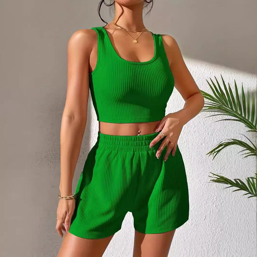 Mode Casual Weste Shorts Set