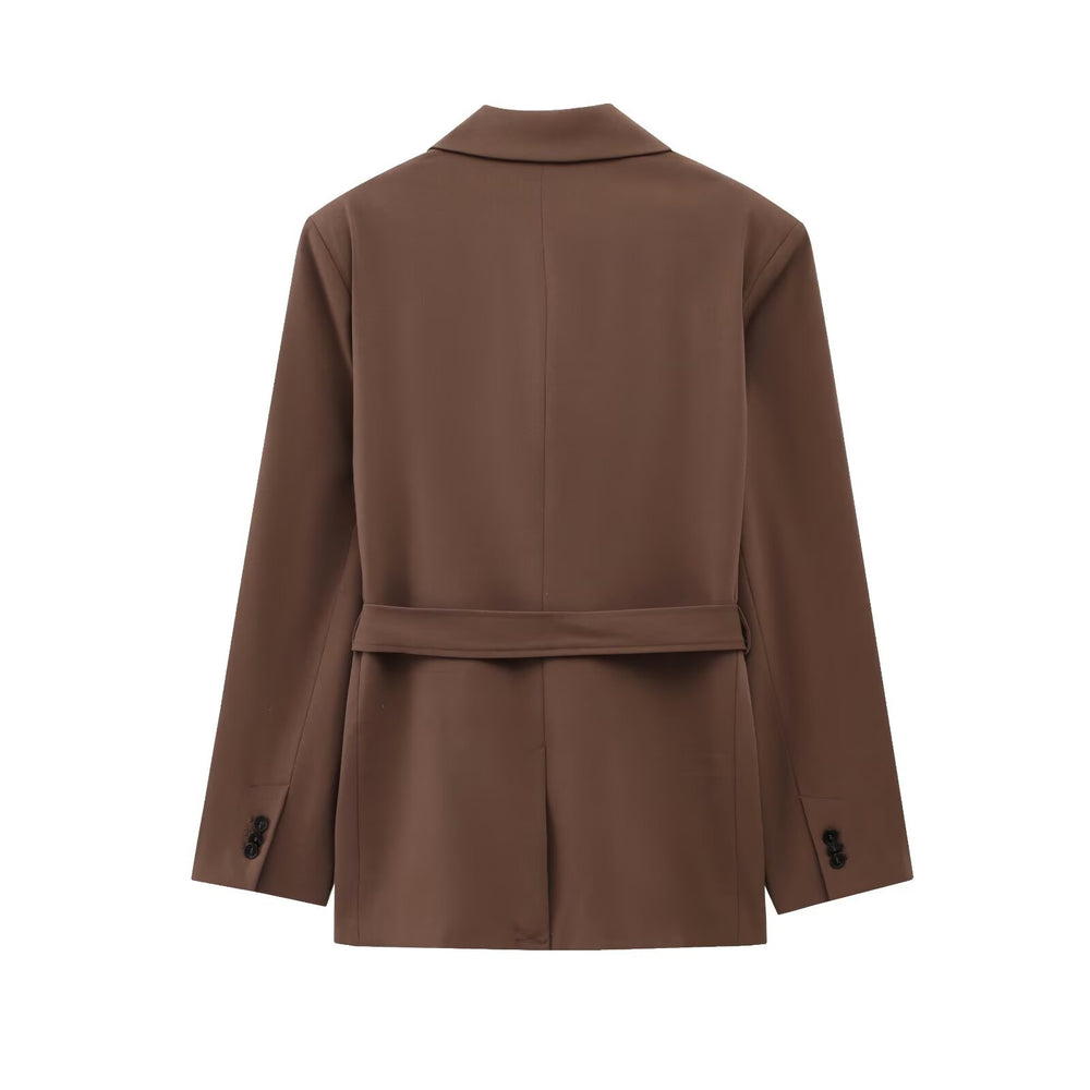 Damen Blazer mit Gürtel und Hose