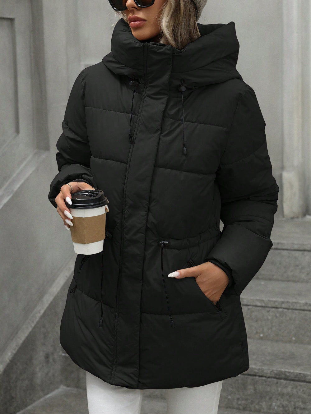 Trendige Steppjacke mit Kapuze