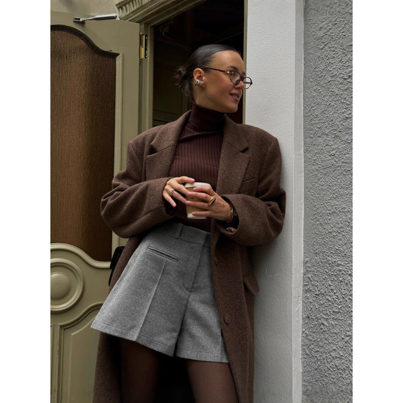 Eleganter Oversized Mantel in edlem Braun – Zeitlos & Stilvoll