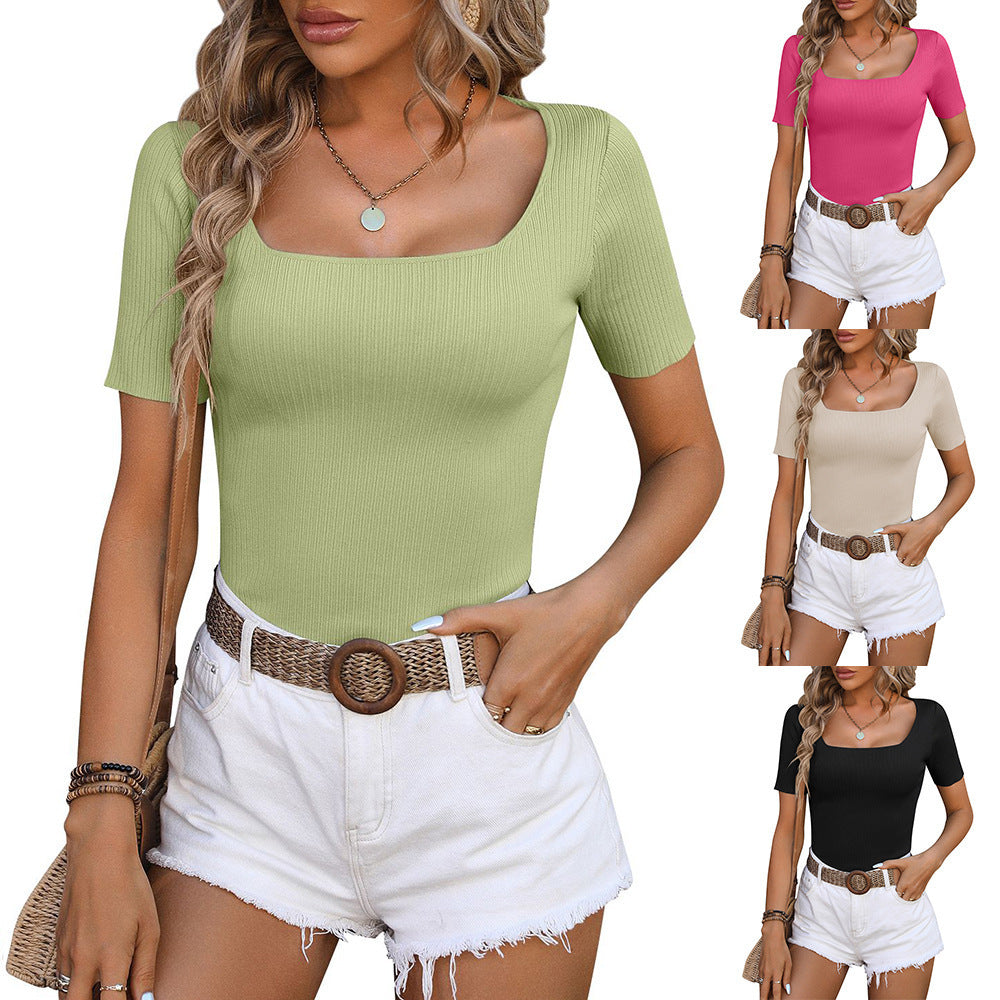 Basic Body mit eckigem Ausschnitt – Elegant & Figurnah
